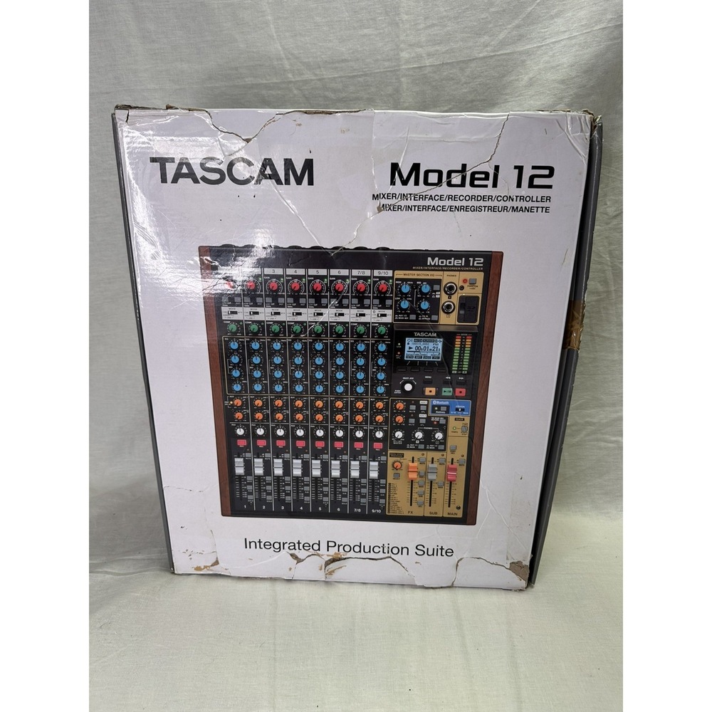 TASCAM Model 12 10-Channel Mixing Console Mixer/Recorder No AC Adapter Tested